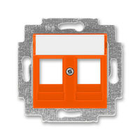 Накладка на розетку информационную ABB LEVIT, скрытый монтаж, оранжевый, 5014H-A01018 66