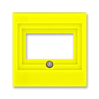 Накладка на мультимедийную розетку ABB LEVIT, скрытый монтаж, желтый, 5014H-A00040 64