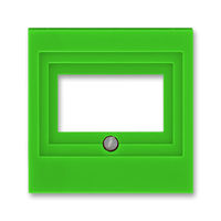 Накладка на мультимедийную розетку ABB LEVIT, скрытый монтаж, зеленый, 5014H-A00040 67