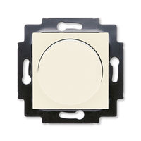 Светорегулятор поворотно-нажимной ABB LEVIT, 600 Вт, слоновая кость // белый, 3294H-A02247 17W