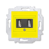 Розетка USB ABB LEVIT, скрытый монтаж, желтый, 5014H-A00040 64W