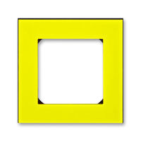 Рамка 1 пост ABB LEVIT, жёлтый // дымчатый чёрный, 3901H-A05010 64W