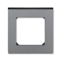 Рамка 1 пост ABB LEVIT, сталь // дымчатый чёрный, 3901H-A05010 69W