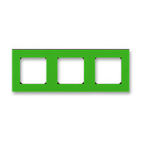 Рамка 3 поста ABB LEVIT, зелёный // дымчатый чёрный, 3901H-A05030 67W