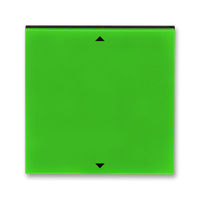 Клавиша для жалюзийного выключателя ABB LEVIT, зеленый // дымчатый черный, 3299H-A00110 67