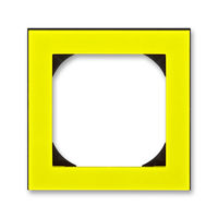 Рамка 1 пост ABB LEVIT, жёлтый // дымчатый чёрный, 3901H-A05510 64