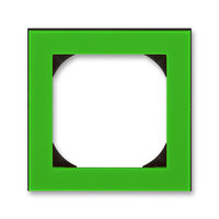 Рамка 1 пост ABB LEVIT, зелёный // дымчатый чёрный, 3901H-A05510 67