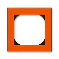 Рамка 1 пост ABB LEVIT, оранжевый // дымчатый чёрный, 3901H-A05510 66