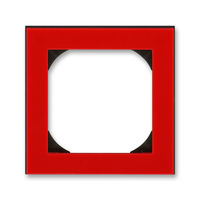 Рамка 1 пост ABB LEVIT, красный // дымчатый чёрный, 3901H-A05510 65