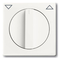 Накладка на жалюзийный выключатель ABB, белый бархат, 1740-884